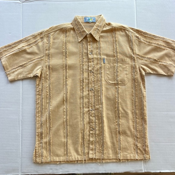 New Gen Other - New Gen Men's Tan Short Sleeve Shirt Size XL